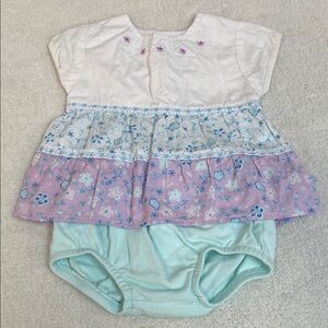 Stride Rite White and Purple Floral Kids Casual Dress